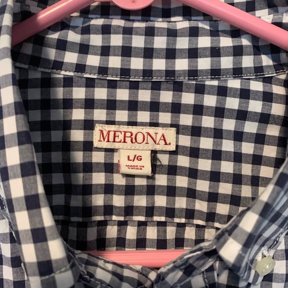 Guy’s Merona Button Down Shirt Sz L - Picture 3 of 5
